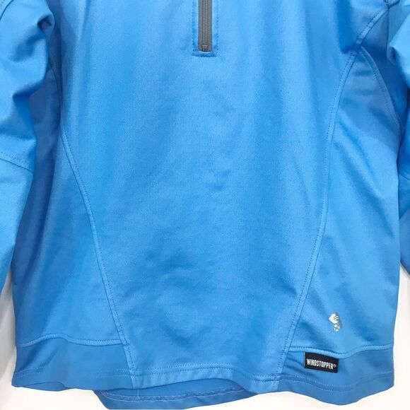 Mountain Hardwear Blue Gray Windstopper Quarter Zip Performance Layer Pullover - Picture 4 of 14